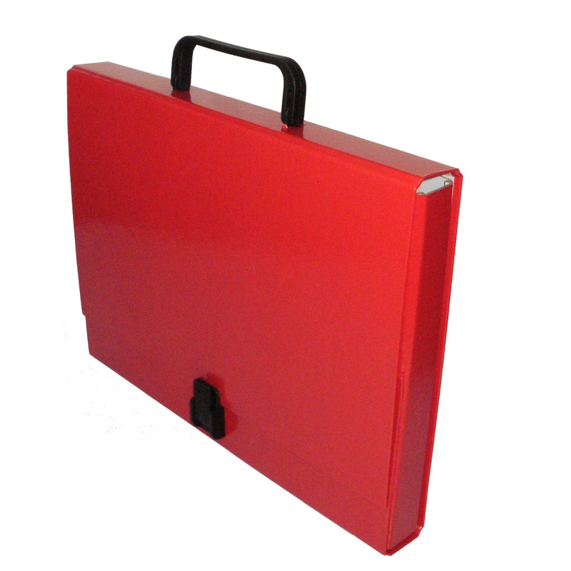 Портфель на клямці ITEM, 40 мм, А4, PP-покриття, червоний